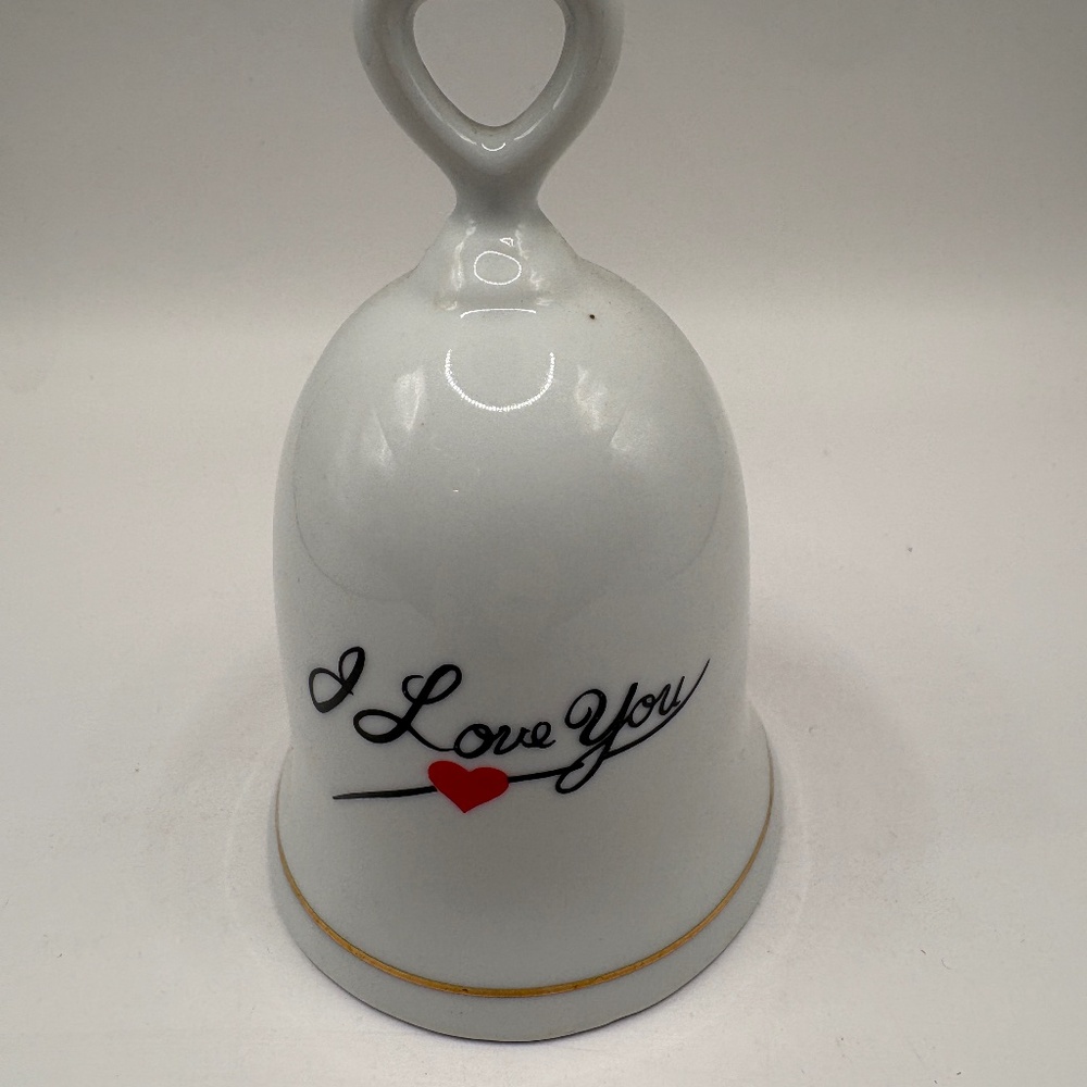 I Love You Ceramic Bell by Fairway Made in Taiwan